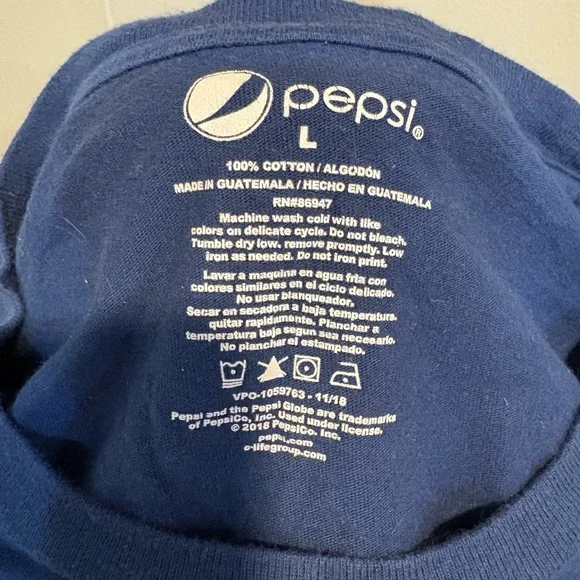 Pepsi Blue and White Graphic Tee - Picture 6 of 6